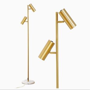 New Hsyile Lighting Adjustable Floor Lamp With 2 Bulbs 3 Color Setting